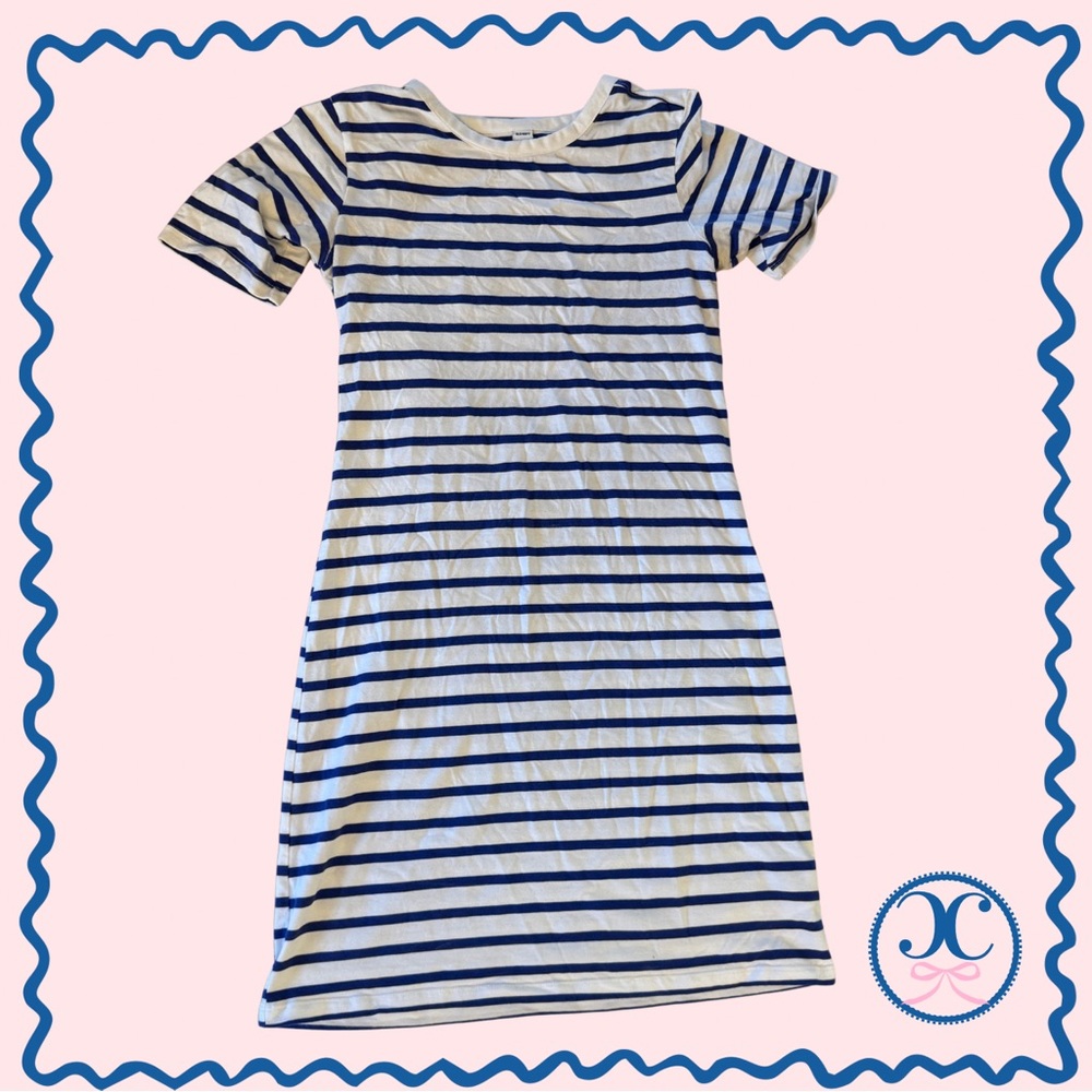 Old Navy Blue and White Striped Dress